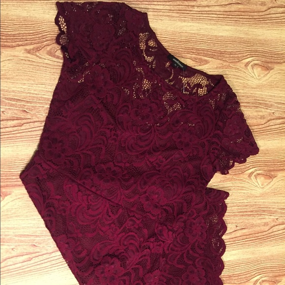 Ambiance Dresses & Skirts - NWOT maroon lace dress